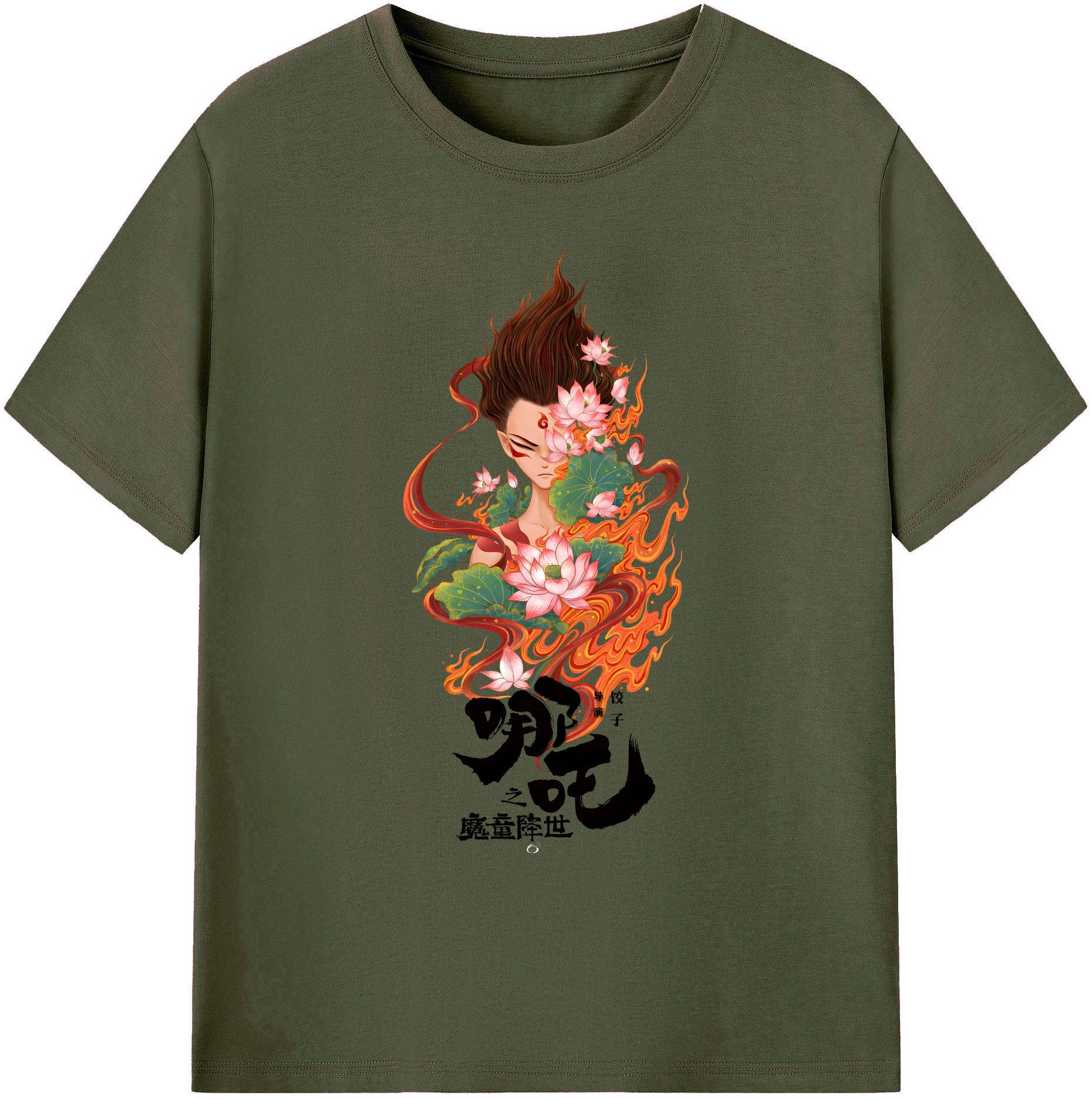 （画像用） Ne Zha 2 ナタ 魔童の大暴れ 綿100％ メンズ半袖Tシャツ｜肌触りやわらか＆通気性
